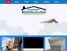 Tablet Screenshot of elkhornroofing.com
